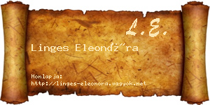 Linges Eleonóra névjegykártya